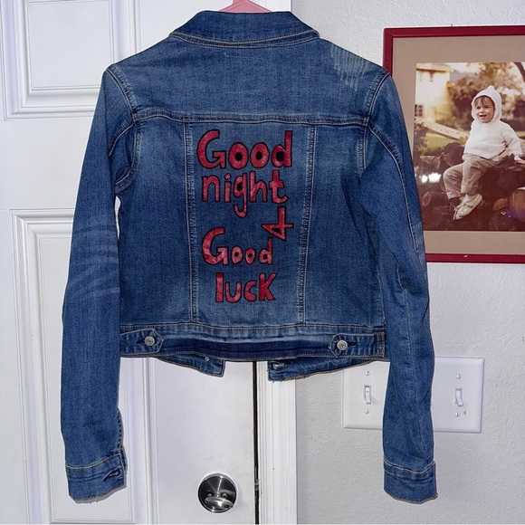 Altar’d State Denim Jacket Good night & Good Luck - Picture 5 of 6